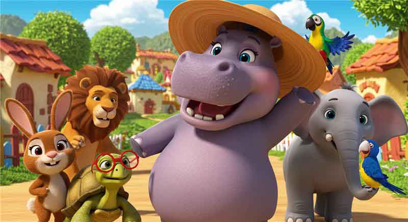 Henrietta Hippo with a big smile ready to help her jungle friends.